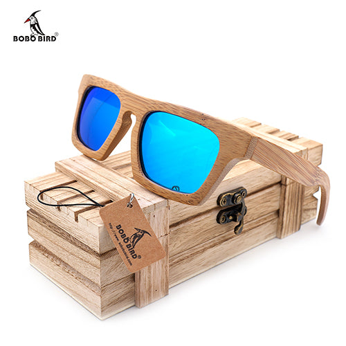 BOBO BIRD  Wood Bamboo Polarized Sunglasses