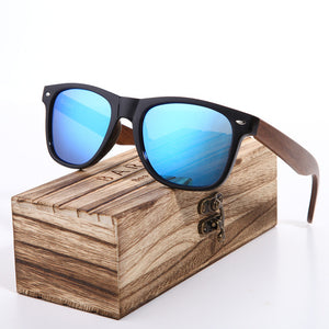 BARCUR Black Walnut Sunglasses Wood Polarized