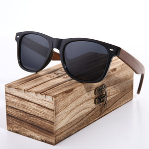 BARCUR Black Walnut Sunglasses Wood Polarized