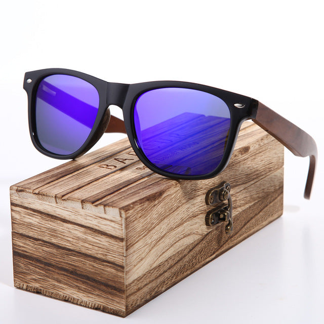 BARCUR Black Walnut Sunglasses Wood Polarized